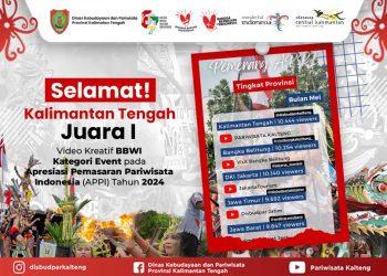Disbudpar Prov. Kalteng Raih Peringkat 1 Apresiasi Pemasaran Pariwisata Indonesia 2024