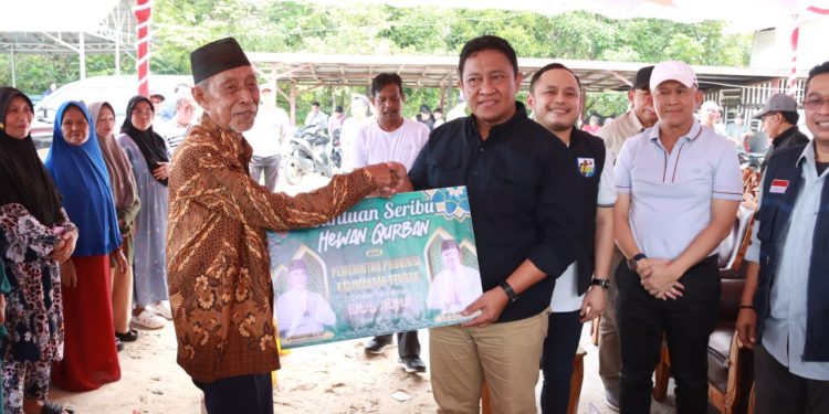 Wagub Kalteng Salurkan 500 Paket Sembako dan 17 Ekor Hewan Qurban di Kapuas
