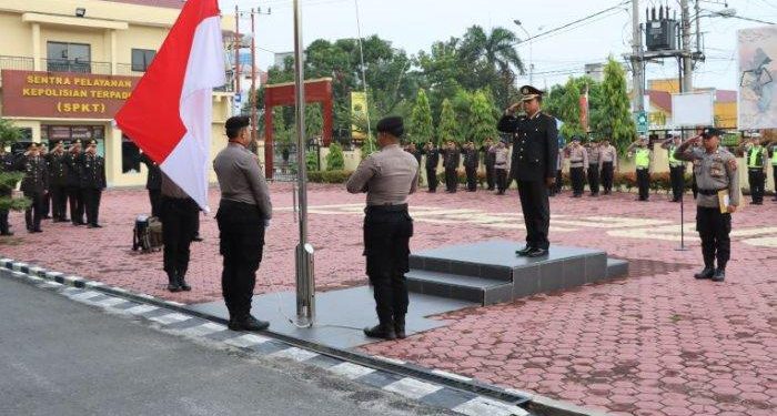 Hari Lahir Pancasila Diperingati di Lapangan Apel Presisi Polres Tanjung Balai