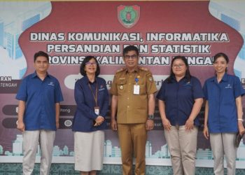 Kadis Kominfosantik-Kerja Kepala BPS Kalteng Bahas Kolaborasi Sistem Statistik Nasional