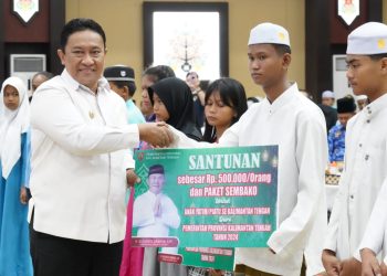 Pemprov Kalteng Beri Santunan serta Paket Sembako Kepada Anak Yatim Piatu