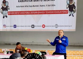 PWI Barsel Narasumber Sosialisasi Pengawasan Pemilu yang Digelar Bawaslu