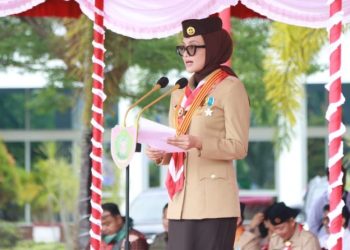 Ketua Kwartir Daerah Gerakan Pramuka Prov Kalteng Pimpin Upacara Peringatan Hari Pramuka ke-63