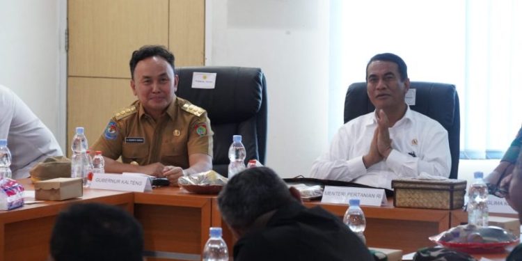 Gubernur Kalteng dan Mentan Rakor Optimalisasi Lahan Food Estate