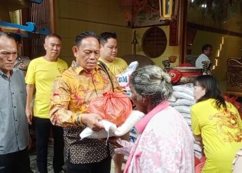 Pengurus Klenteng Ong Long Kong, Gelar Kegiatan Rutin Baksos, Bagikan Beras 3 Ton Kepada Warga Kurang Mampu 