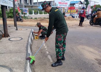 Kodim 1012/BTK Melakukan Pembersihan Sarana di Buntok