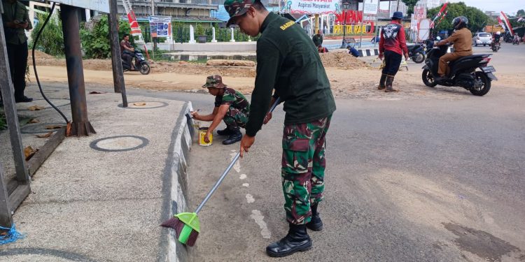 Kodim 1012/BTK Melakukan Pembersihan Sarana di Buntok