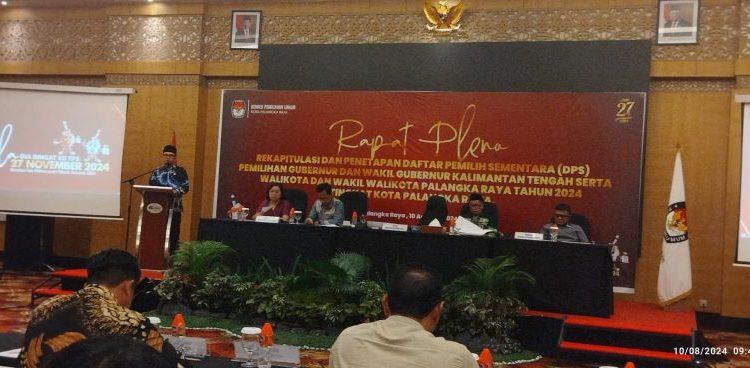 KPU Kota Palangka Raya Pleno Penetapan DPS