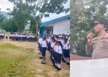 Polsek Mardingding Gelar Pembinaan Siswa SMP Negeri 1 Lau Baleng