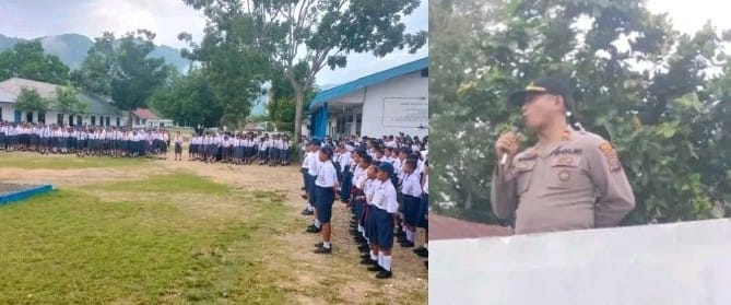 Polsek Mardingding Gelar Pembinaan Siswa SMP Negeri 1 Lau Baleng