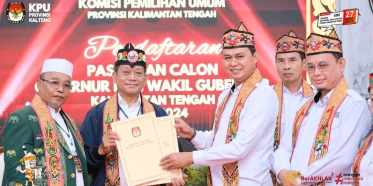 Pasangan WMY-Habib Ismail Mendaftar Ke KPU Kalteng