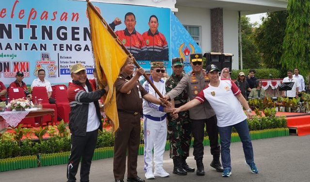 Gubernur Sugianto Sabran Lepas Kontingen Kalteng ke PON XXI di Aceh dan Sumatera Utara