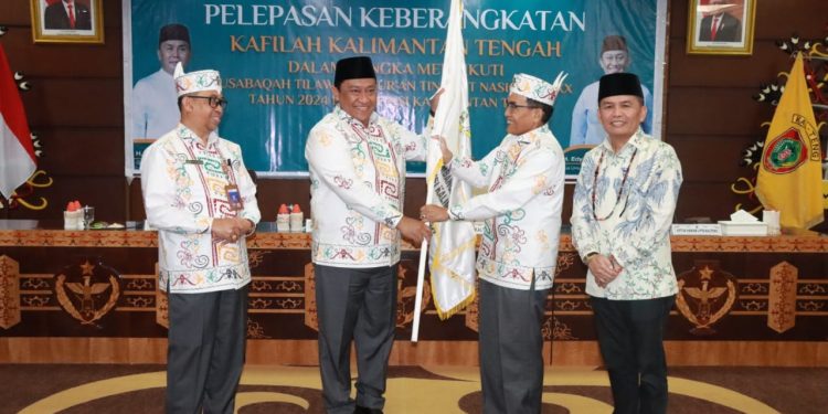 Wagub Edy Pratowo Lepas Kafilah Kalteng Ikuti MTQN XXX Tahun 2024
