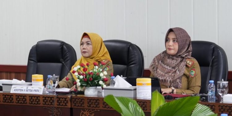 Asisten Ekbang Ikuti Rakor Pengendalian Inflasi Daerah Secara Virtual