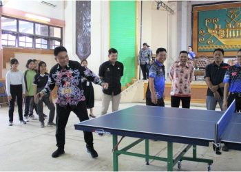 Pj Bupati Barsel Buka Kejuaraan Tenis Meja Bupati Cup 2024