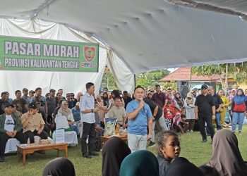 Ribuan Masyarakat Pangkalan Banteng Antusias, Gubernur Kalteng Buka Pasar Murah secara Serentak