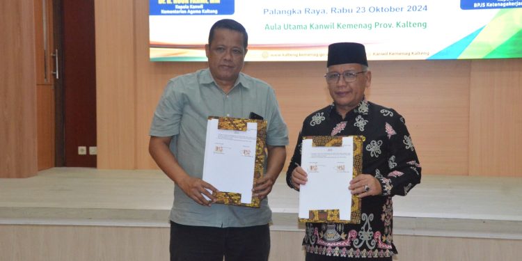 Kemenag Kalteng dan BPJS Ketenagakerjaan Sepakat Bekerja Sama