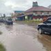 Banjir Menutupi Badan Jalan Nasional Saribudolok Kabupaten Simalungun