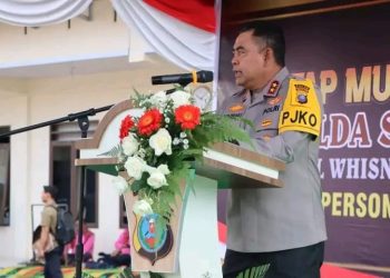 Kapolda Sumut Kunker ke Polres Tanah Karo, Disambut dengan Tradisi Pengalungan Bunga