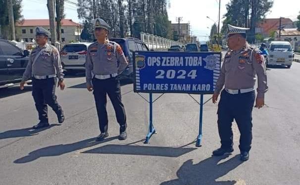 Polres Tanah Karo Kembali Gelar Operasi Zebra Toba 2024 di Kota Kabanjahe