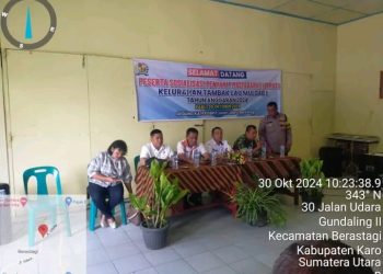 Polsek Berastagi Mengadakan Sosialisasi Pencegahan Penyakit Masyarakat di Jambur Serba Guna