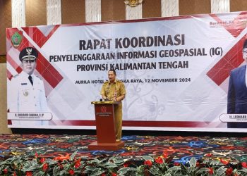 Sahli Gubernur Yuas Elko Buka Rakor Penyelenggaraan Informasi Geospasial Provinsi Kalteng