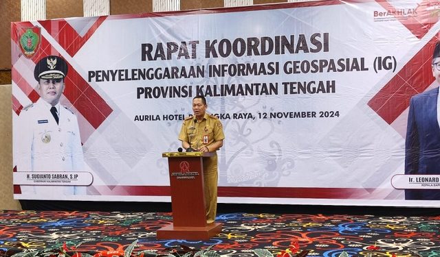 Sahli Gubernur Yuas Elko Buka Rakor Penyelenggaraan Informasi Geospasial Provinsi Kalteng