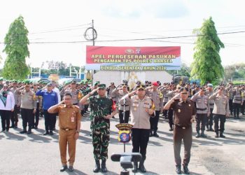 Polres Barsel Gelar Apel Gabungan Pengamanan Pilkada 2024