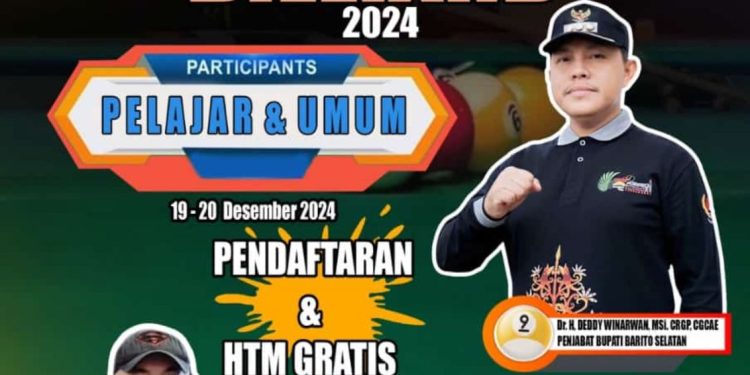 POBSI Barsel Gelar “Pj Bupati Barsel Cup Billiard” Gratis