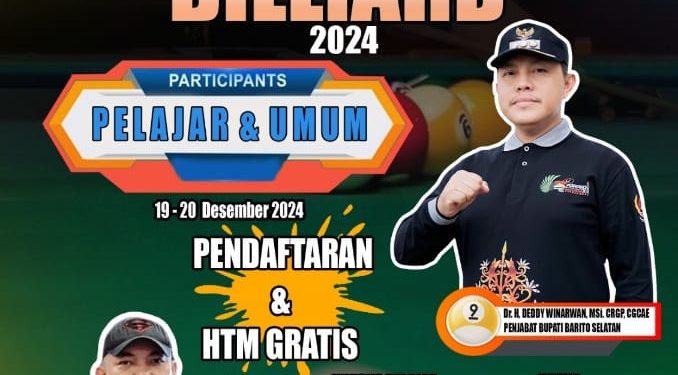 Luar Biasa, Peserta Pj Bupati Barsel Cup Billiard 2024 dari Kaltim Hingga Jakarta