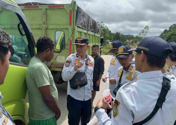 Dishub Kalteng Gelar Penegakkan Hukum Secara Terpadu Angkutan Barang