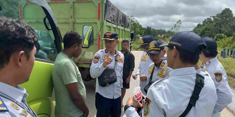 Dishub Kalteng Gelar Penegakkan Hukum Secara Terpadu Angkutan Barang