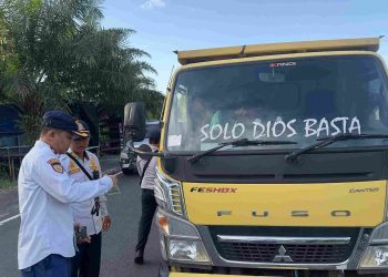 Dishub Prov. Kalteng Laksanakan Gakkum Angkutan Barang di Ruas Jalan Nasional Palangka Raya-Bagugus