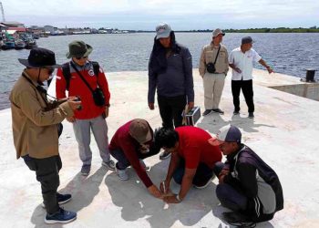 Dislutkan Prov. Kalteng Dampingi Inspektorat Evaluasi Lapangan Pembangunan Dermaga PP Kuala Jelai