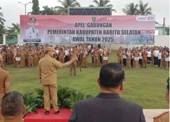 Pemkab Barsel Kembali Gelar Apel Gabungan Awal Tahun 2025