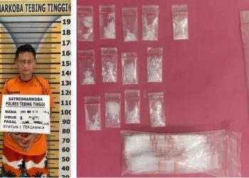 Polres Tebingtinggi Amankan Pria Pemilik 13 Paket Sabu Dari Jalan Simalungun