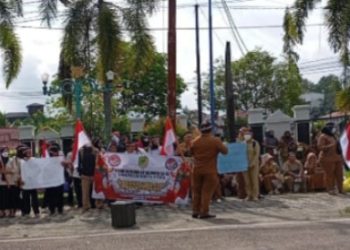 Ratusan Honorer Datangi DPRD Barut Pertanyakan Nasib