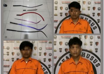 Sat Reskrim Polres Pelabuhan Belawan Tangkap 3 Pelaku Begal Bersajam