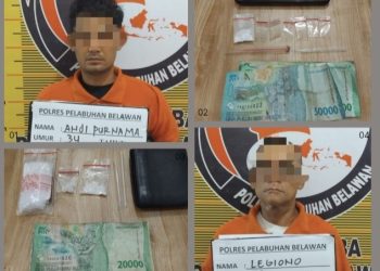 Sarang Narkoba di Marelan Medan Digrebek Sat Narkoba Polres Pelabuhan Belawan. Dua Pengedar Ditangkap