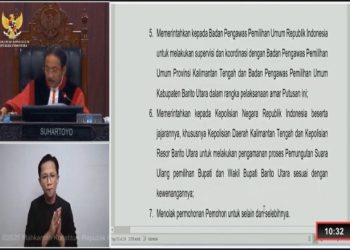 MK Putuskan PSU di 2 TPS di Kabupaten Barito Utara