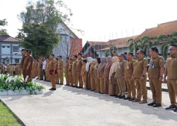 Bupati dan Wabup Barsel Apel Bersama dan Kunjungan ke Forkopimda