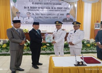 Pemkab Barsel Gelar Sertijab Pj. Bupati Kepada Bupati dan Wabup Terpilih 2025-2030