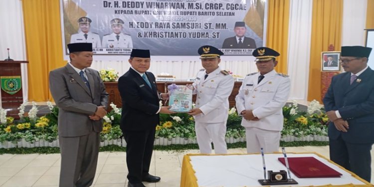 Pemkab Barsel Gelar Sertijab Pj. Bupati Kepada Bupati dan Wabup Terpilih 2025-2030