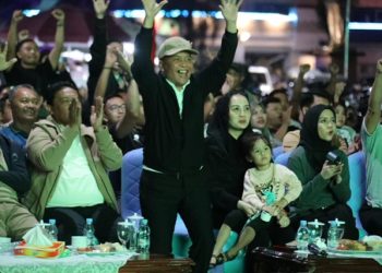 Gubernur dan Wakil Gubernur Kalteng Nobar Timnas Indonesia vs Bahrain