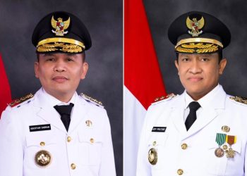 Gubernur dan Wagub Kalteng Disambut di Istana Isen Mulang