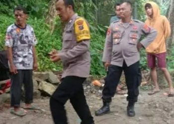 Polsek Siantar Martoba Turun ke Lokasi, Lakukan Pengecekan Tanah Longsor