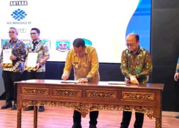 Pemkab Asahan Tandatangani Kerjasama dengan Kemenaker RI