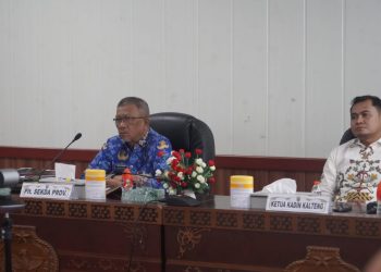 Plt. Sekda Kalteng Hadiri Secara Virtual Rakor Pencegahan Korupsi di Dunia Usaha