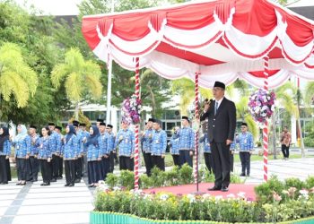 Plt. Sekda Kalteng Pimpin Upacara Peringatan Hari Otonomi Daerah ke XXIX