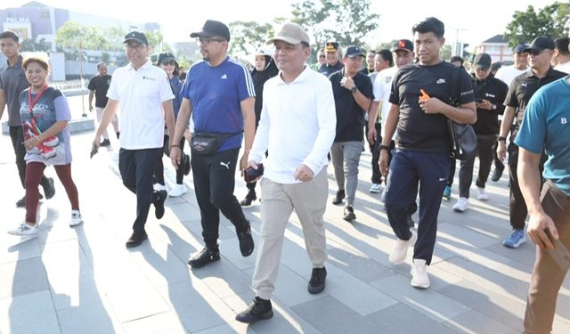 Gubernur Kalteng Joging Bersama Insan Pers, Ajak Stakeholder Bangun Daerah Bersama